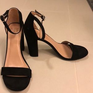 Black Block Heel Sandal